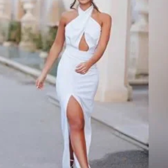 AMANDA UPRICHARD X REVOLVE Zahara Gown in White - Picture 1 of 10